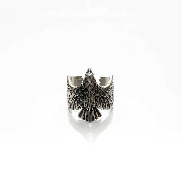 Eagle Ring Sterling Silver 925 Eagle Wrap Symbol of Great Strength  Leadership & Vision Free Spirit Talisman Amulet