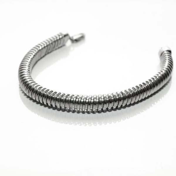 broad spring silver bracelet