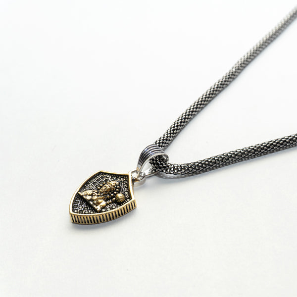 god pendant with hollow chain