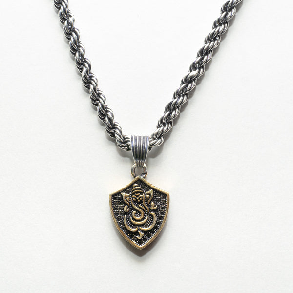 Bappa Pendant With Rope Chain for Men's