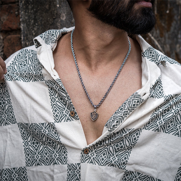 Bappa Pendant With Rope Chain for Men's