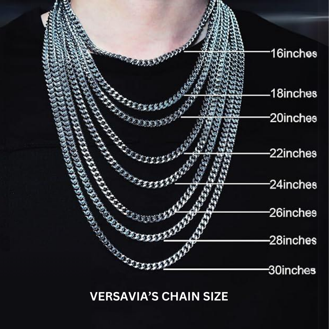 Line Silver Chain