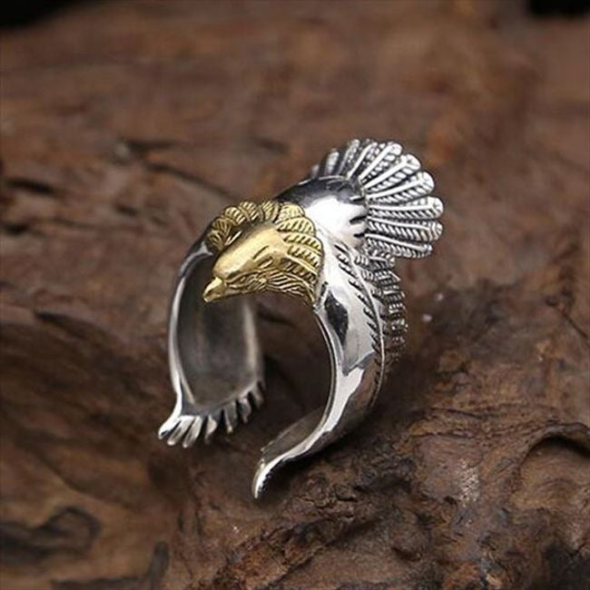 Golden Eagle silver ring – Versavia