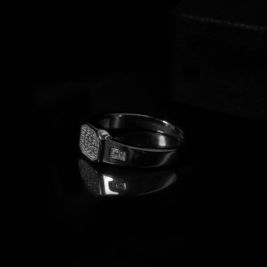 Hex silver ring