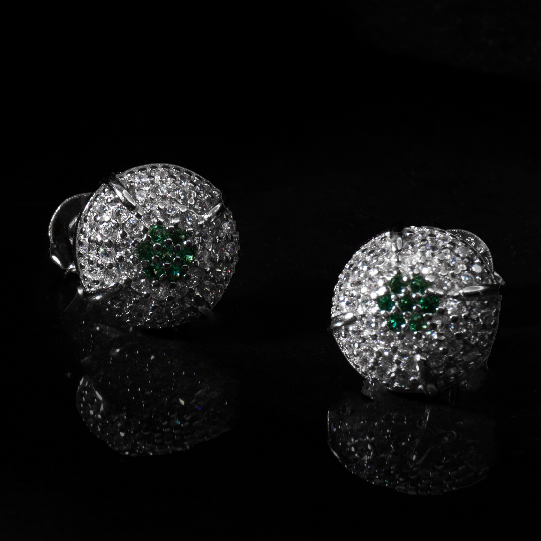 Trend Green CZ Studs for him