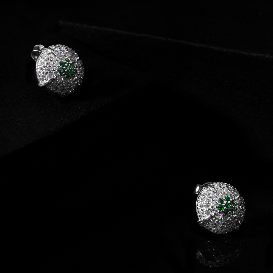 Trend Green CZ Studs for him