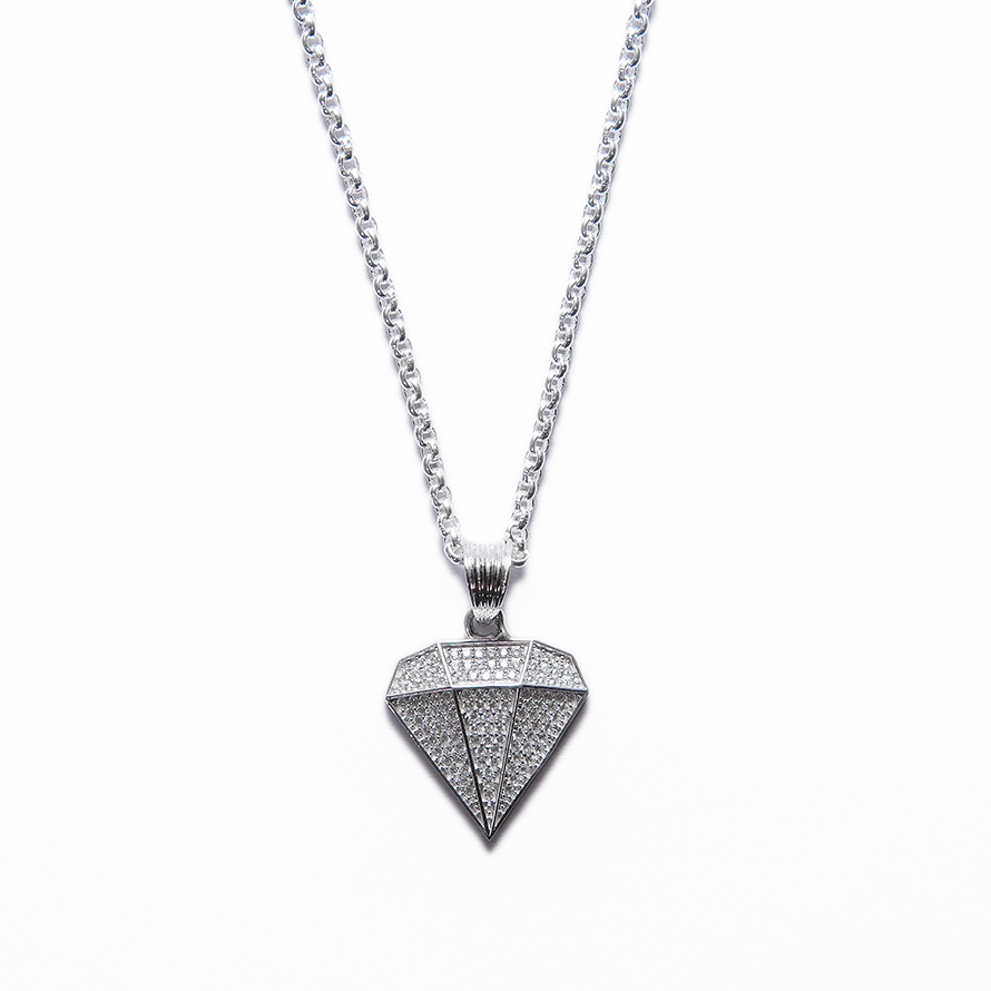 Diamond silver pendant
