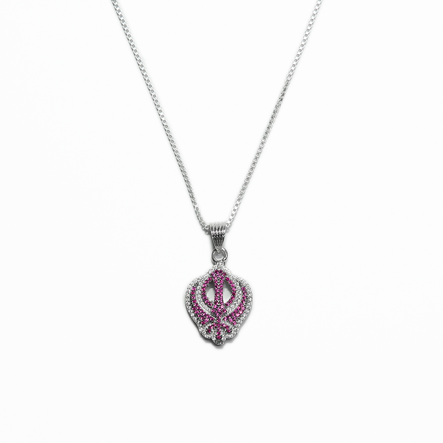 Meganta Khalsa silver pendant