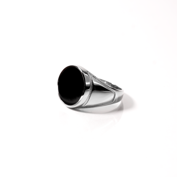 Crest silver ring for him