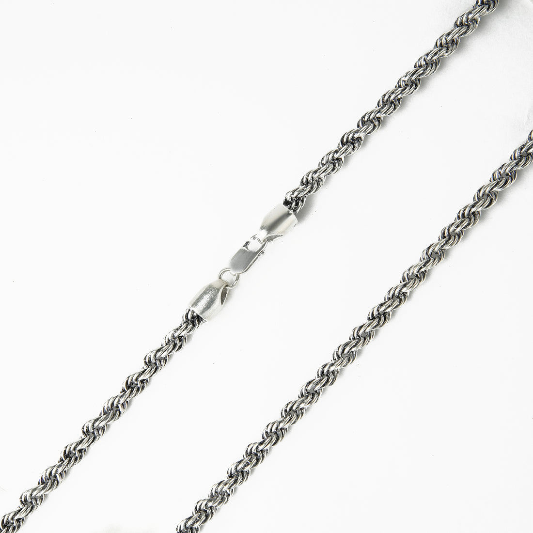 Oxidized Rope Silver Chain 6 MM